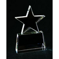 Star Optical Crystal Award w/ Trapezoid Base